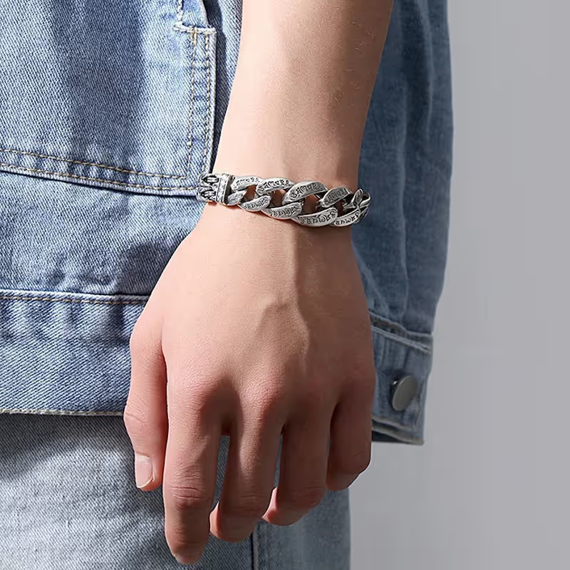 Men's Retro Six-Syllable Mantra Bracelet - Image 3