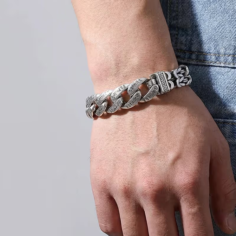 Men's Retro Six-Syllable Mantra Bracelet - Image 6