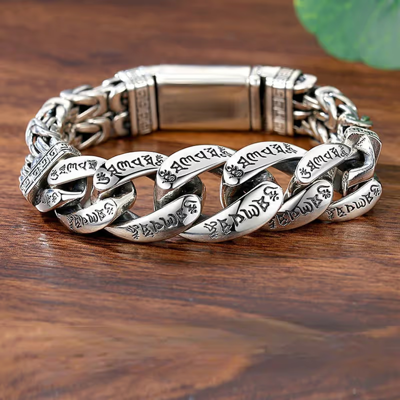 Men's Retro Six-Syllable Mantra Bracelet - Image 5