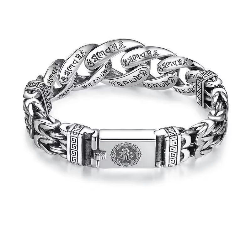Men's Retro Six-Syllable Mantra Bracelet - Image 2