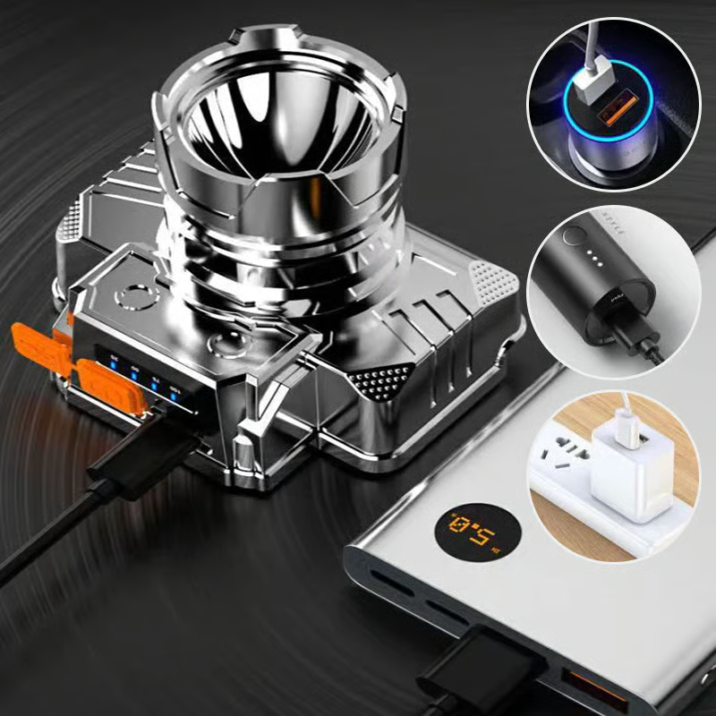 Portable Waterproof Smart LED Headlamp – Outdoor Fishing Essential, Motion Sensor, USB Charging. Hands-Free & Reliable! 🔦 - Image 2